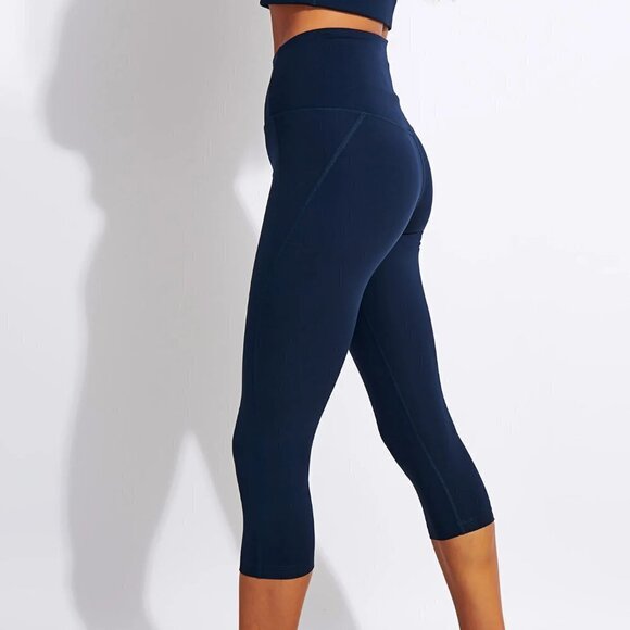 Girlfriend collective Midnight Blue Compressive High-Rise Crop Legging Medium - Picture 3 of 10